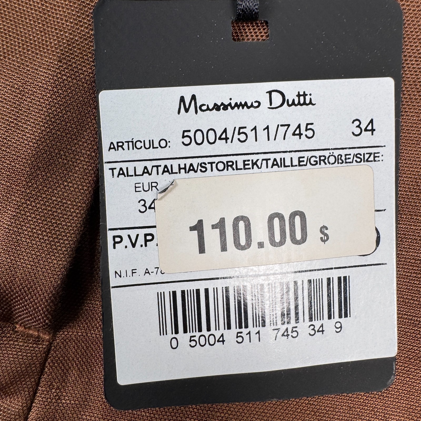 Nwt Massimo Dutti Pants Sz 2 Linen Blend Flowing High Waisted Barrel Fit Trouser — image 4 of 8